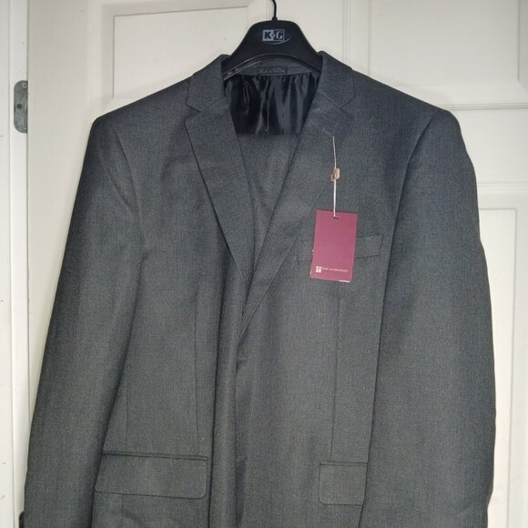 NWT Blair Underwood Black 2-Piece Suit 50L Jacket 45W Pants $169 Retail - Picture 1 of 14